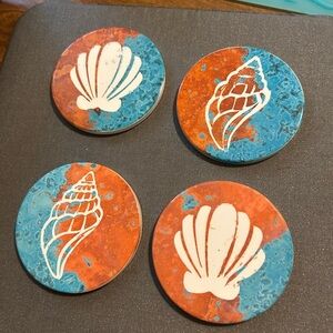 Colorful Seashell Coasters Set